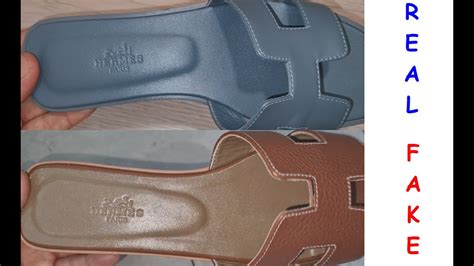 hermes slippers fake vs real|real hermes oran slides.